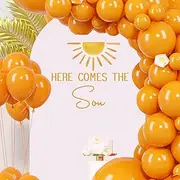 Here Comes The Son Decal Sign - Sun Baby Shower Decorations, Boy Baby Shower Sticker for Arch Backdrop, It's a Boy, Sunshine Baby Shower Welcome Baby Boy Party Supplies