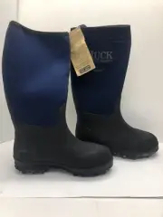 Muck Ice Pick Boots Commander Blue Black Men Size 9.5/10 Women 11/11.5