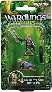 Wizkids WZK73320 Miniatures Boy Fighter & Battle Dog,Multi-colored
