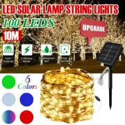 100-200 LED String Lights Solar Powered Fairy Lights Party Christmas Lamps Decor