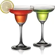 Margarita Glasses Set - Margarita Cocktail Glasses - Clear Glasses for Drinking Martinis, Manhattans, Vodka, Gin, and Cocktails(6 oz) (2)
