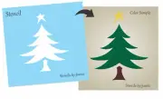 Joanie Stencil 6" Christmas Tree Star Cabin Pine Lodge Holiday Rustic Prim Signs
