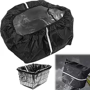 [MEZOKUCEL] Basket Rain Cover, Bike Trunk Cover, Bike Basket Foldable Waterproof Cycling Basket Cover, Oxford Cloth Liner, Fits Most Bicycle Baskets