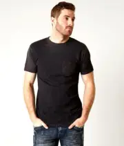 Fast & Furious Affliction Men Black Pocket Garage Cars Crew Neck Tee T-Shirt M