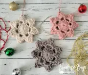 Crochet snowflake Christmas ornament PATTERN ONLY