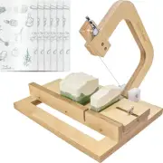 Wooden Soap Cutter for Soap Making Supplies Adjustable Wire Slicer Cutting To...