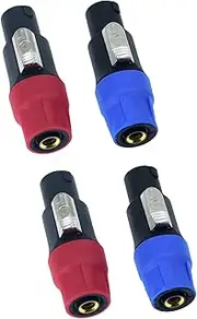 Arklove Speakon to 1/4 Female Adapter na4ljx Connector Upgraded 1/4" inch ts Jack to NL4FC Male Converter are for Converting Cable to NL4FC Plug for pa dj Speaker/Amplifier/Mixer (Adapter - 4PCS)