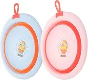 KOCKSHION 2pcs Newborn Bath Basin Foldable Wash Basin Collapsible Foot Portable Bath Tub Toddler Wash Tub Random Style