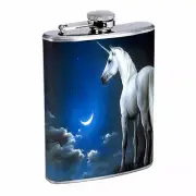 Unicorns D5 Flask 8oz Stainless Steel Hip Drinking Whiskey Mythical Creature