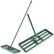 Costway 75cm x 25cm Lawn Leveling Rake Heavy-duty Ground Level Tool Garden & Golf Course Farm Green