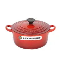 在飛比找蝦皮購物優惠-LE CREUSET－圓形鑄鐵鍋（櫻桃紅．直徑18cm） 現