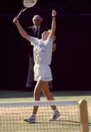 Steffi Graf of Germany celebrates as she wins the Women's Singles - Old Photo 4