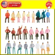 Gejoy 100 Pieces Miniature People Figurines 1:75 Scale Model Trains Architectura