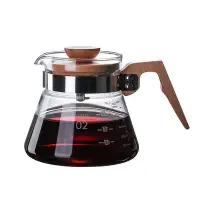 在飛比找Yahoo!奇摩拍賣優惠-38耐熱玻璃壺木柄小可愛壺 美式分享壺 手衝咖啡壺花茶壺過濾