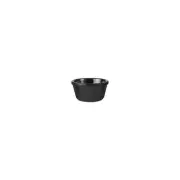 12x Melamine Fluted Sauce Dish / Pot / Ramekin Black 90ml Ryner Commercial