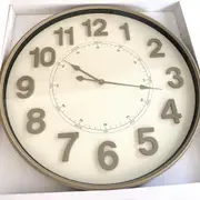 Minimalist Design Coffee Metal Round Analog Wall Clock 75 cm