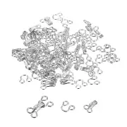 86pcs Sewing Hooks and Eye Closure for Clothing Bra Skirt Trousers, Silver
