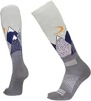 [Le Bent] Unisex Kids Snowy Mountains Light Cushion Snow Sock Socks