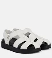[Tory Burch] Tory Burch Double T leather fisherman sandals UK 8.5 white