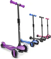 6KU Scooter for Kids Ages 3-5 with Flash Wheels, Kids Scooter 4 Adjustable Height, Toddler Scooter Extra-Wide PU LED Wheels, 3 Wheel Scooter for Kids for Girls & Boys Learn to Steer…