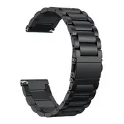 Three Beads Slingshot Buckle 22.5mm Watch Band Stainless Steel Replacement For Fitbit Versa BLACK COLOUR