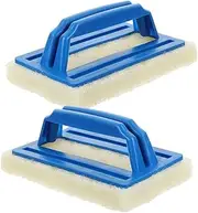 Totority 2pcs Durable Pool Wall Scrub Brush Multi Purpose for Swimming Pools Showers and Bathrooms Easy to Use Comfortable Handle for Dirt Removal