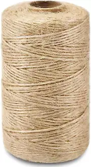 Natural Jute Twine String Thin Ribbon Hemp Twine for Wrapping Christmas,Crafts