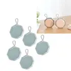5pcs Portable Octagonal Makeup Puff Container Case Water Blue Powder Puff St WTD