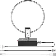 GA800 Active Loop Antenna 10KHz-159MHz,Portable HF Shortwave Antenna with BNC Cable(Free of Tuning),Suitable for Indoor Outdoor Ham Radio SW MW SSB Air Band Reception