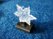 Snowflake Christmas Ornament with Stand Color Changing LED for Car Desk Shelf