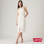 LEVI S 女款 高腰吊帶牛仔長裙 鈕扣穿脫 牛仔吊帶裙