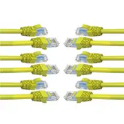 6x Cruxtec 0.3m CAT6/RJ45 Network Lead Cable LAN Ethernet Internet CAT 6 Cord YL
