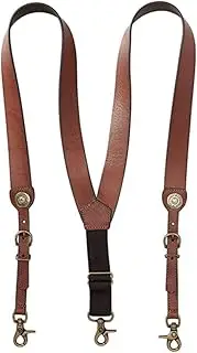 [Nocona Belt Co.] Men's Bullet Concho Gallus Leather Suspenders