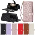For Sasmung Galaxy Z Fold 6 5 4 3 Crossbody Wallet Card Stand Pen Holder Case
