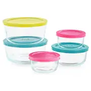 Pyrex Simply Store 10 Piece Glass Food Storage Container Set