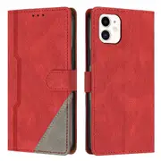 Clasp Case with Flip Wallet Stand Function Cover for iphone12 mini - Red
