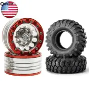 FLYXM 4x 1.9" Alloy Beadlock Wheel Rim for 1/10 SCX10 RC Crawler Axial RC4WD D90