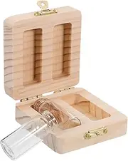GOOHOCHY Cord Storage Box Memory Keepsake Box Wooden Fetal Hair Collection Bottle