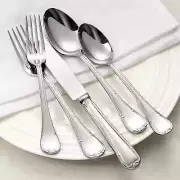 Luxury Gold Accent Cutlery Set Stainless Steel Silverware Wedding Home Flatware