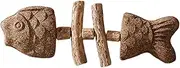 Gihioue Kitten Chew Toys Teething | Fish Bone Teether,Interactive Cat Chew Toy Cute Wooden Kitten Teether for Indoor Outdoor Play for Boredom Relieving
