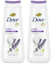 Dove Relax with Lavender + Chamomile 24HR Renewing Body Wash 20oz - Pack of 2