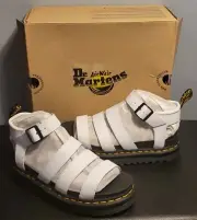 Dr. Martens BLAIRE White Ankle Strap Gladiator Platform Sandals Women’s Size 8