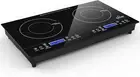 LCD 1800W Portable Induction Cooktop 2 Burner, Built-In Countertop Burners with