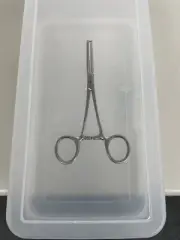 12 Kocher Hemostatic Forceps, 5", Straight, 1 x 2 Teeth, Premium, Stainless