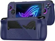 XBERSTAR Rog Ally X Silicone Case Cover for ASUS Rog Ally X 2024 Gaming Handheld Protective Case Cover Accessories (Blue)