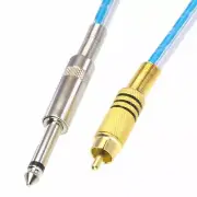 6.35mm 1/4 mono male to RCA PHONO TS Plug Black Speaker mixer audio cable 1~10FT