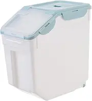 Pet Food Storage Container Moisture Dustproof Bucket for Dry Food Nordic Blue Color for Dog Food and Seeds Construction