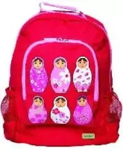 Bobble art Babooshka Backpack Large Canvas in red