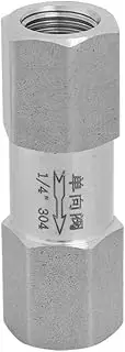 Baxnore Check Valve, 304 Stainless Steel Hex Split Check Valve, High Temperature Pressure Endurance One Way Valve for Well Pump Tank Backflow Prevention (1/4”)