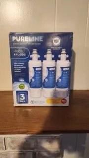 New PureLine Filters 3 Pack Model PL-500 Set Refrigerator Replacement Filters
